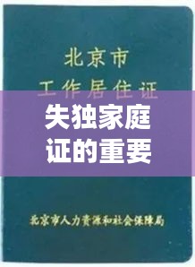 失独家庭证的重要性，社会关注与支持的必要性