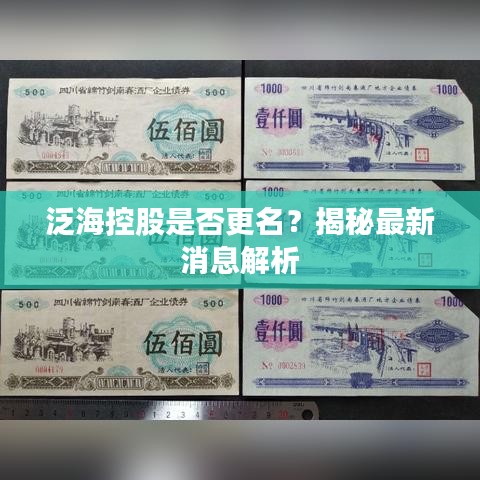 泛海控股是否更名？揭秘最新消息解析