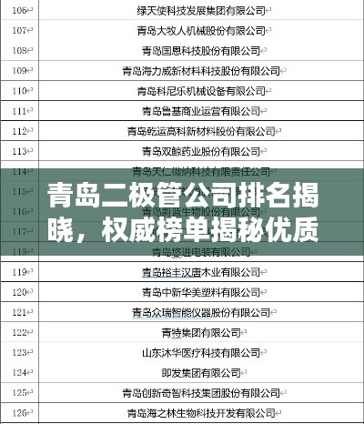 青岛二极管公司排名揭晓，权威榜单揭秘优质企业！