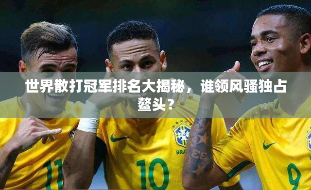 世界散打冠军排名大揭秘，谁领风骚独占鳌头？